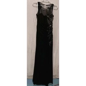 David's Bridal Illusion Tank Dress With Sequin Embroidered Embelishments  Size 2